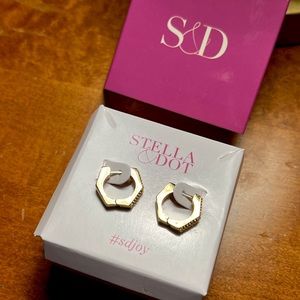 Stella & Dot Hardware Huggie Earrings